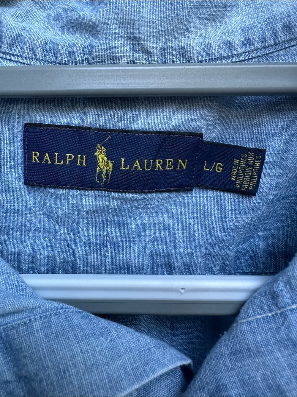 Ralph Lauren Light Blue Denim Button-Down Shirt - Picture 4 of 6